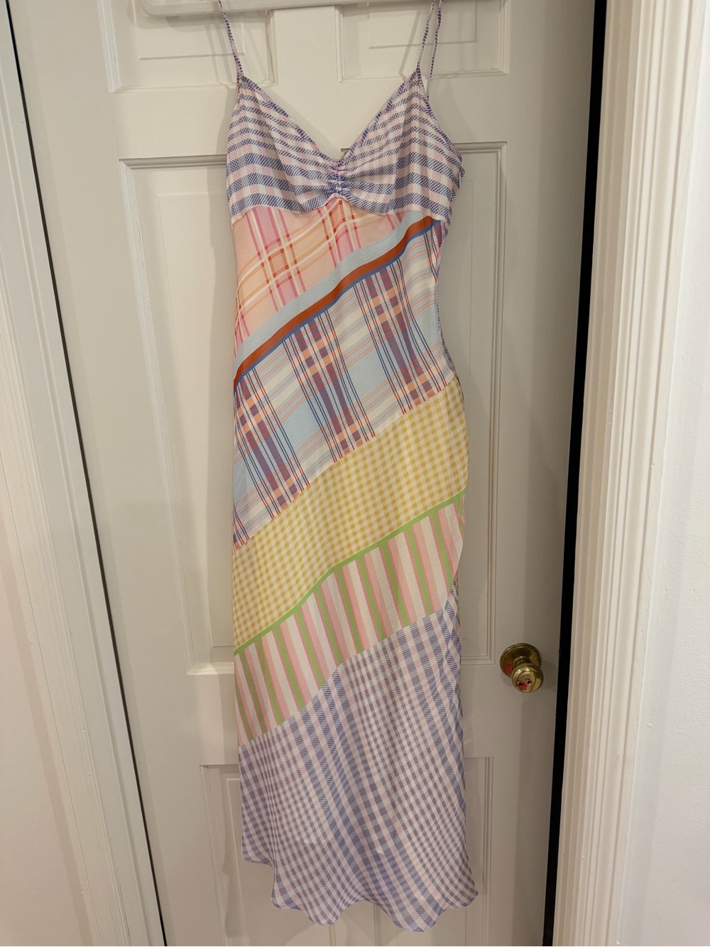 Mango Pastel Multi-Pattern Maxi Dress